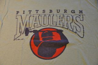 Vintage USFL Pittsburgh Maulers T - shirt Size L 2