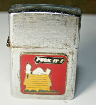 Vintage Top Cigarette Lighter Snoopy " F@@k It "