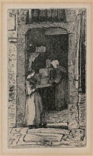 James Abbott Mcneill Whistler Antique Etching La Marchande De Moutarde 1858