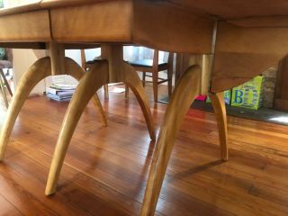 Heywood Wakefield Mid - Century Modern Solid Maple Wishbone Extension Dining Table