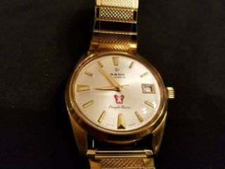 Vintage Rado 17 Jewels Purple Horse Wristwatch Swiss Made Rare Watch