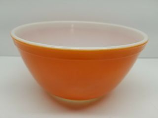 Orange Reverse Primary Vintage Pyrex Mixing Bowl Number 402 1.  5 Quart