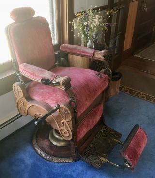 Antique Koken Congress Barber Chair