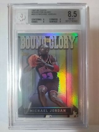 1997 - 98 Topps Bound For Glory Bg10 (bgs 8.  5) Michael Jordan 3 X 9 