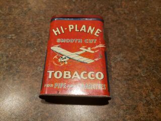Vintage Advertising Hi - Plane Vertical Pocket Tobacco Tin Single Engine