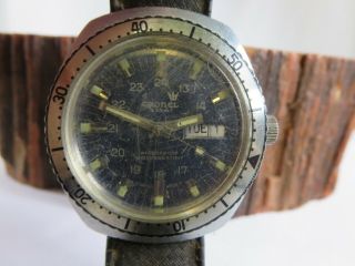 Vintage Cronel Mens Diver Watch With Swiss Tropic Ref 22510 Band Repair Rp19