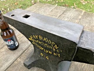 Antique Sweet little Hay Budden 64 lb Blacksmith Anvil Exceptional Crisp WOW 5