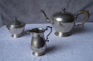Vintage Birks Sterling Silver Tea Set - Pot Creamer Sugar Bowl W/lid 1,  514 Grams