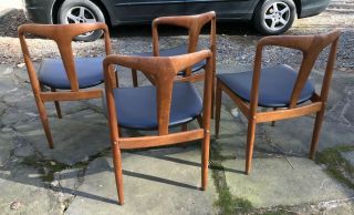 Four Danish Teak Chairs by Johannes Andersen mid century modern Julienne design 5