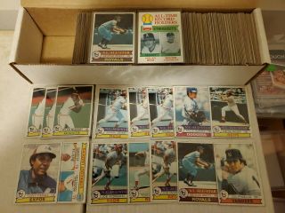 1979 Topps Vintage Baseball Card Set Builder Appx 550 Card In Sleeves