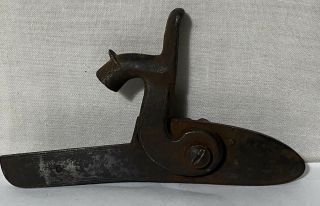 Antique W E Spencer Black Powder Rifle Gun Lock Plate & Cock