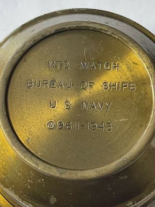 WWII HAMILTON SHIP MOUNTED CHRONOMETER CLOCK WATCH MODEL 22 - 21 Extra Box 5