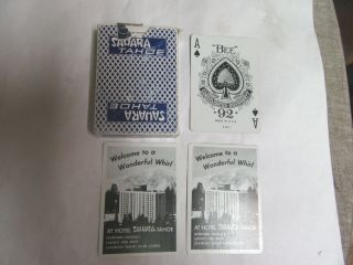 Vintage Sahara Tahoe Hotel Casino Tahoe Nv Navy Complete Deck Of Cards