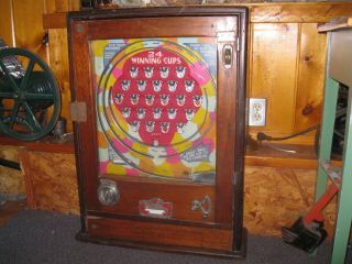 Allwin Antique Trade Stimulator Cigarette Vendor Vintage Slot Machine