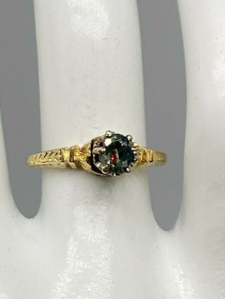 Antique 1920 $5000.  75ct Aaa,  Natural Russian Alexandrite 14k Yellow Gold Ring
