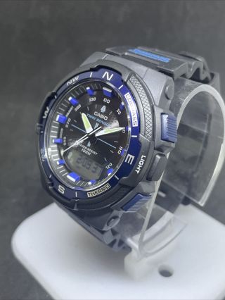 Casio Men ' s Quartz Black Multi - Function 46.  5mm Watch SGW500H - 2BV 4 2