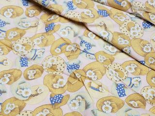 5 1/2 Yd Vintage Cotton Fabric Quilt Material 44 