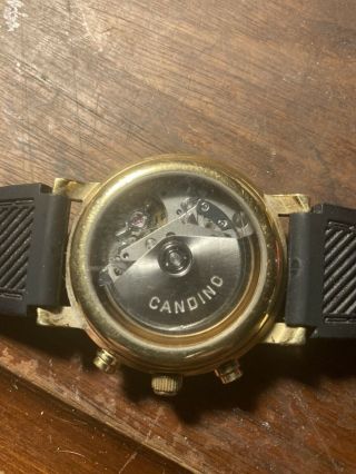 Mens Candino Gold Plated Automatic,  Swiss Made,  Water Resistant Wrist Watch With 2