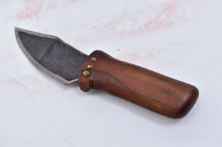 Antique Native American Plains Indian Dagger Knife Weapon Buffalo Hide Scabbard 3
