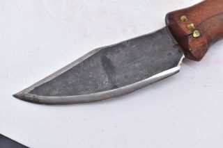 Antique Native American Plains Indian Dagger Knife Weapon Buffalo Hide Scabbard 5