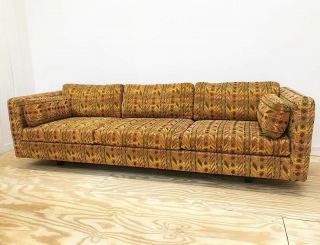 Long Sofa Forecast Furniture Milo Baughman Style Mid Century Modern 1970s 70s