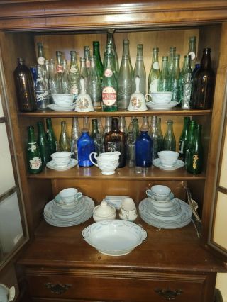 Antique china cabinet hutch 2