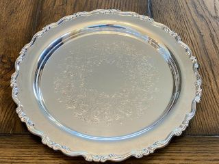 Vintage - Oneida Silver 12.   Round Platter