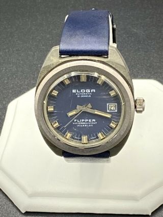 Vintage Eloga By Fortis Flipper Dive Watch Automatic Eta 2782 Swiss 4 Repair G4