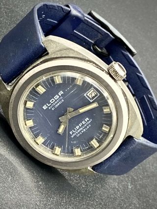 Vintage Eloga by Fortis Flipper Dive Watch Automatic ETA 2782 Swiss 4 Repair G4 2