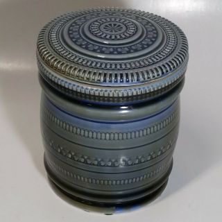 Vintage Wade Irish Shamrock Porcelain Tobacco Humidor 6 " Jar With Locking Lid
