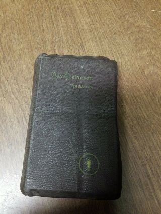 Vintage 1942 Edition Testament Psalms Army Pocket Bible Wwll Ww2 Roosevelt