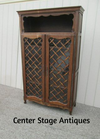 58816 Antique Oak Bookcase Curio Cabinet China