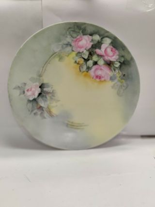 Vintage Limoges Hand Painted 7 " Floral Plate Signed By Artist.