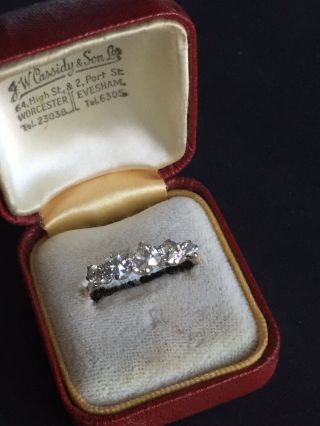 Antique Diamond Five Stone Ring 22ct Yellow Gold Size R 4.  14 Grams