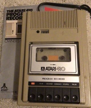 Vintage Atari 410 Program Recorder Cassette - Games 400 / 800