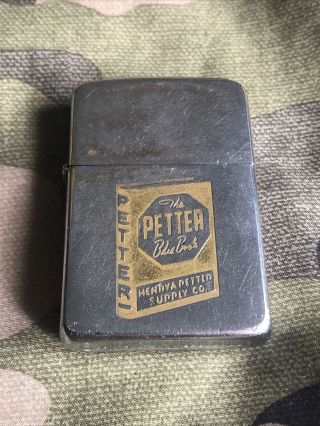 1960 Vintage Zippo Lighter - The Petter Blue Book - Henry A Petter Supply Co