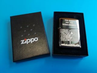 The Wall 1982 - 2002 Vietnam Remembered Zippo Lighter