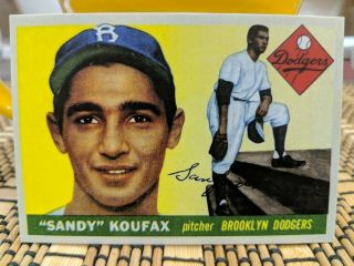 1955 Topps Sandy Koufax Brooklyn Dodgers 123 - Rookie Card Last Card