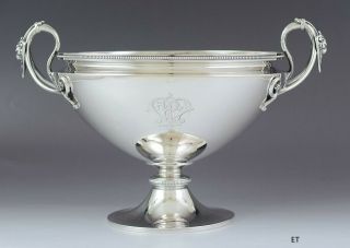 Antique 1871 Gorham Sterling Silver Centerpiece Bowl W/ Lion 