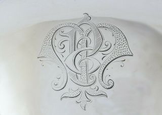Antique 1871 Gorham Sterling Silver Centerpiece Bowl w/ Lion ' s Heads Designs 6