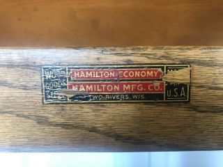 Vintage Hamilton Adjustable Oak/Pine Drafting Table.  24 