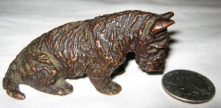 Antique Gorham Bronze Kirmse Scottish Terrier Dog Paperweight Statue Sculpture