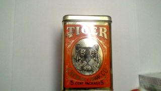VINTAGE TIGER CHEWING TOBACCO TIN J.  CHEIN & CO.  U.  S.  A. 2