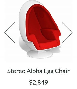 Lee West Alpha Chamber Egg Pod Stereo Chair w/ Stool 6