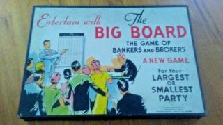 Vintage 1937 The Big Board Game By Milton Bradley