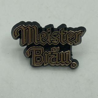 Vintage Meister Brau Beer Advertising Plastic Lapel Pin Miller R1