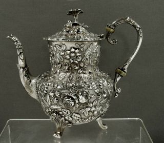 Jacobi & Jenkins Sterling Coffee Pot C1905 Hand Decorated