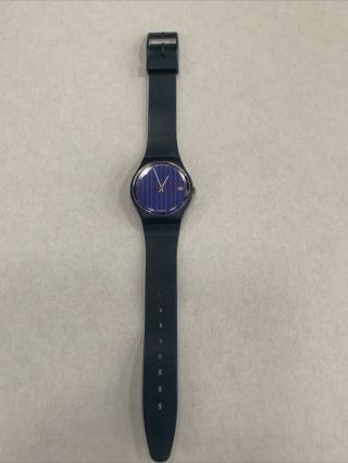 1987 Vintage Swatch Watch Blue Note With Date Gi400