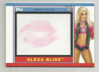 2018 Topps Wwe Heritage Alexa Bliss Lipstick Kiss Card 06/99 Rare