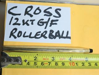 Vintage Cross 1/20 12 Kt Gold Filled Roller Ball /felt Tip Pen Need Refill Usa